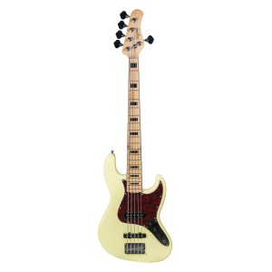 Bajo Eléctrico 5 Cuerdas Tagima TJB-5 Olympic White Pickguard Tortoise | GuitarLab