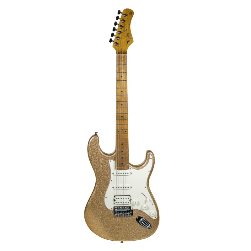 Guitarra Eléctrica Tagima TG-580 Sparkle Gold Sparkle Pickguard Aged White | GuitarLab